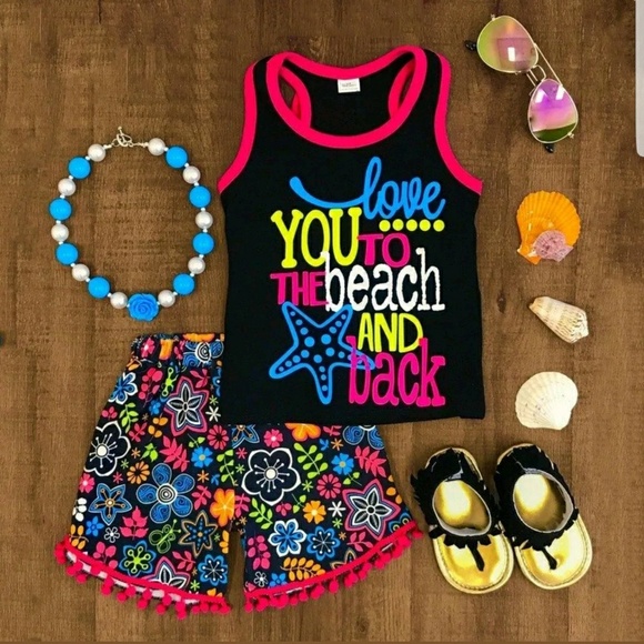 NWT GIRLS SHORT N TOP SET AS 4/5 - Picture 2 of 3